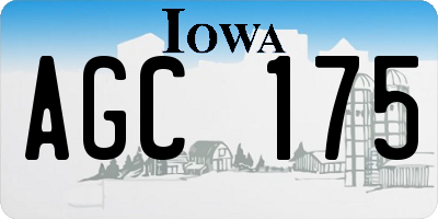 IA license plate AGC175