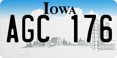 IA license plate AGC176
