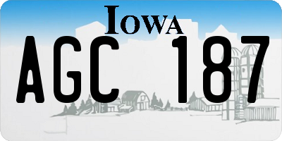 IA license plate AGC187