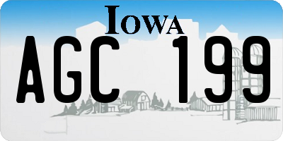 IA license plate AGC199