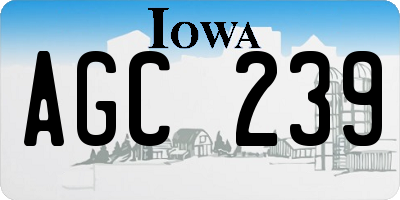 IA license plate AGC239