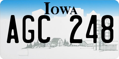IA license plate AGC248