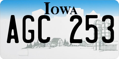 IA license plate AGC253