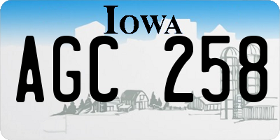 IA license plate AGC258