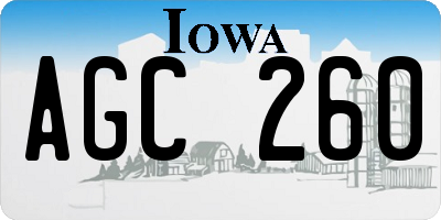 IA license plate AGC260
