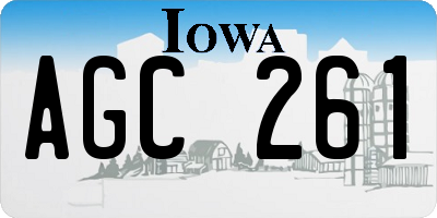 IA license plate AGC261