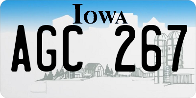 IA license plate AGC267