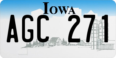 IA license plate AGC271