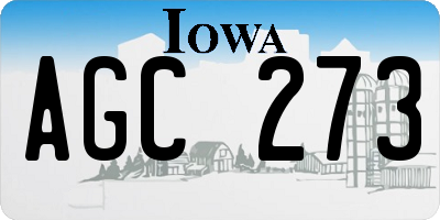 IA license plate AGC273