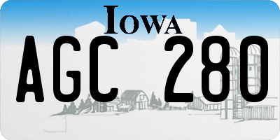 IA license plate AGC280