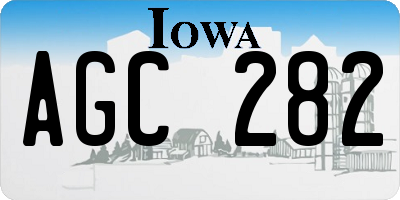 IA license plate AGC282