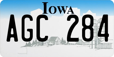 IA license plate AGC284