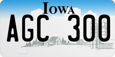 IA license plate AGC300