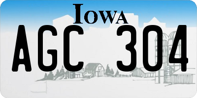 IA license plate AGC304