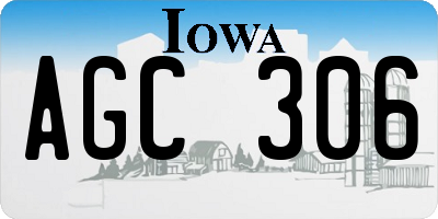 IA license plate AGC306