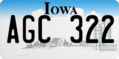 IA license plate AGC322