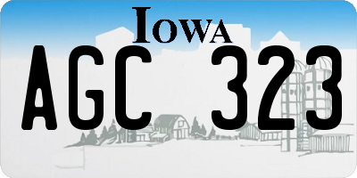 IA license plate AGC323