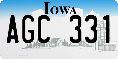 IA license plate AGC331