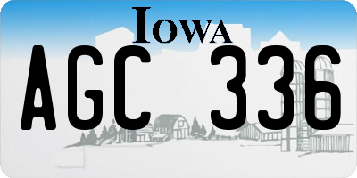IA license plate AGC336