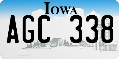 IA license plate AGC338
