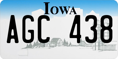 IA license plate AGC438