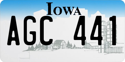 IA license plate AGC441