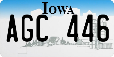 IA license plate AGC446