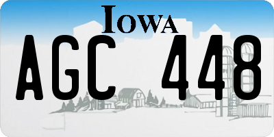 IA license plate AGC448