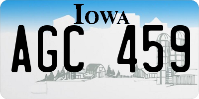 IA license plate AGC459