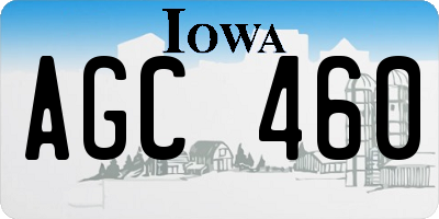 IA license plate AGC460