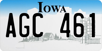 IA license plate AGC461
