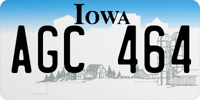 IA license plate AGC464
