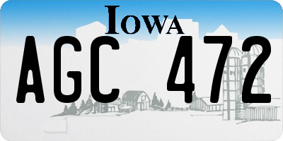 IA license plate AGC472