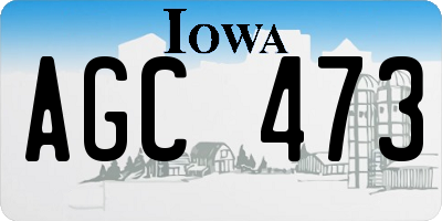 IA license plate AGC473