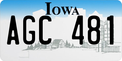 IA license plate AGC481