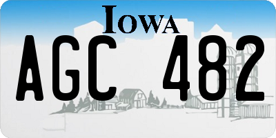 IA license plate AGC482