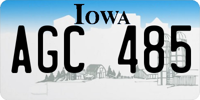 IA license plate AGC485