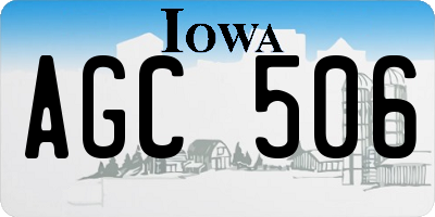 IA license plate AGC506