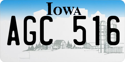 IA license plate AGC516
