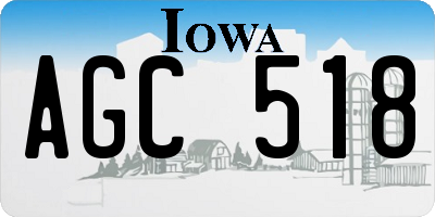 IA license plate AGC518