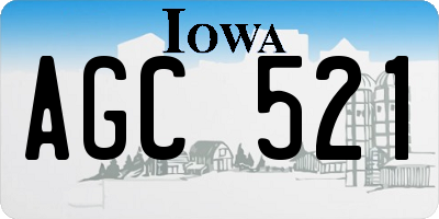 IA license plate AGC521