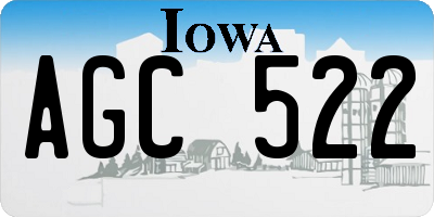 IA license plate AGC522