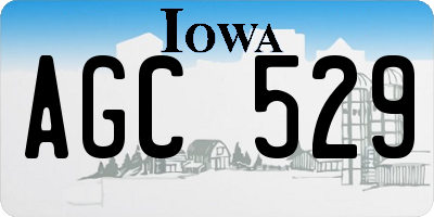 IA license plate AGC529
