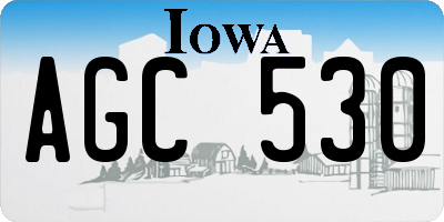 IA license plate AGC530