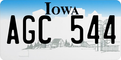 IA license plate AGC544