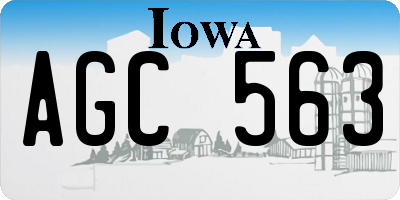 IA license plate AGC563