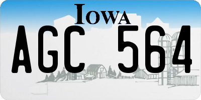 IA license plate AGC564