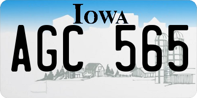 IA license plate AGC565