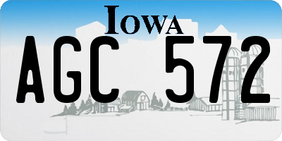 IA license plate AGC572