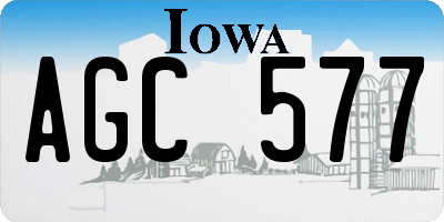 IA license plate AGC577